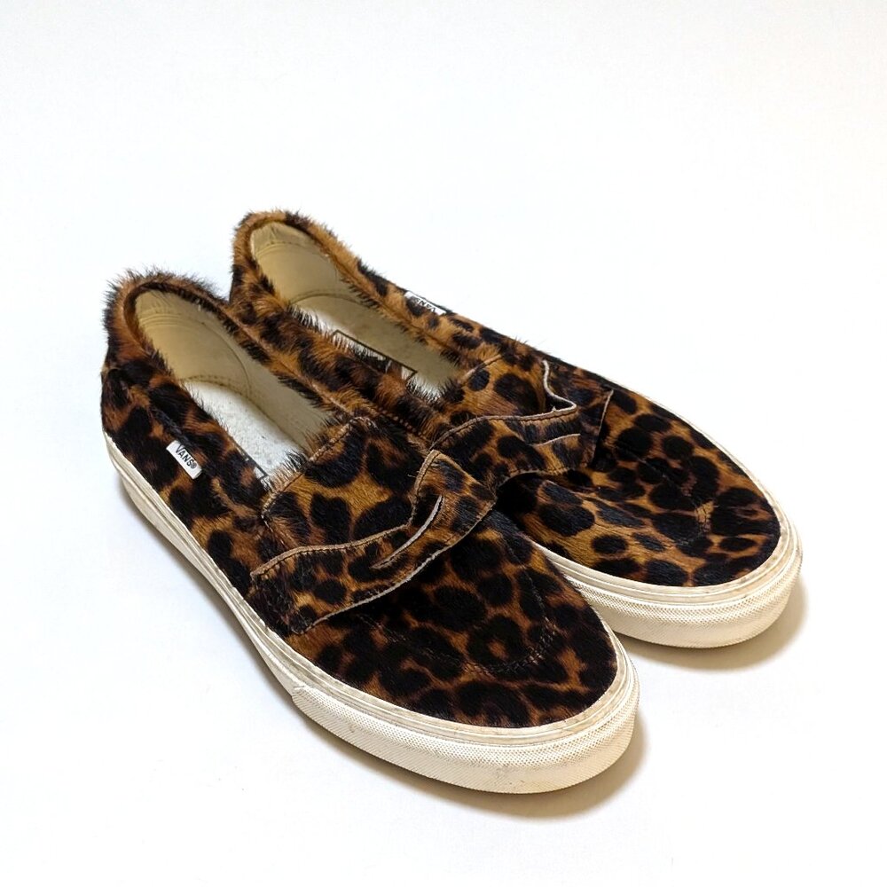Vans Style 53 Trainers Calf-Hair Cheetah-Print Women's Size 11